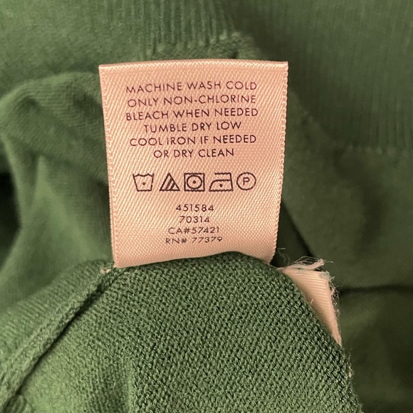 Ann Taylor Green Crew Neck Sweater with Ruffle Detail Size XS - Picture 7 of 8